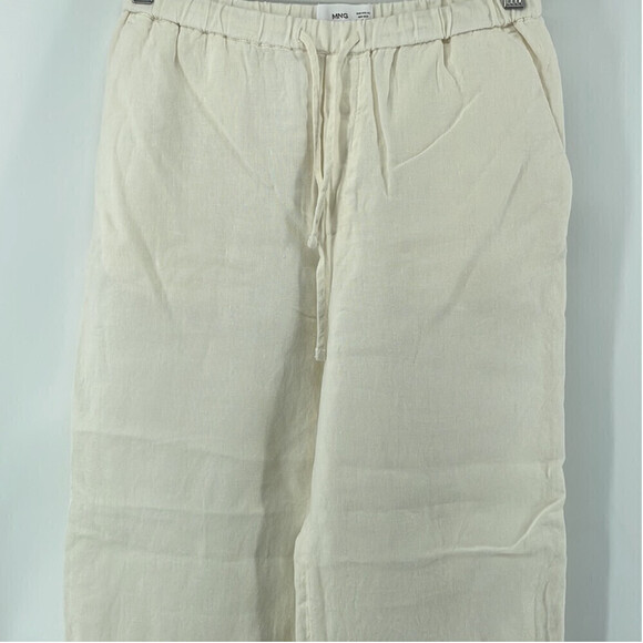 Mng 100% linen pants cream Color vacation light weight sz xs - Picture 6 of 9